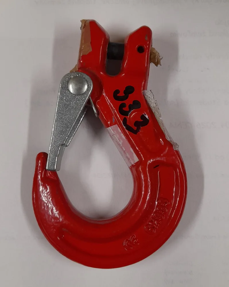 Hak strmenovy zavesny s poistkou 2 T GM333 G8 - 7/8mm